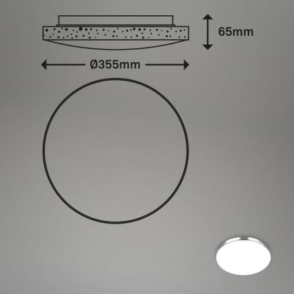 Briloner 3679-018 - LED RGB Plafoniera dimmerabile da bagno MAGA LED/18,5W/230V 3000-6500K diametro 35,5 cm + telecomando