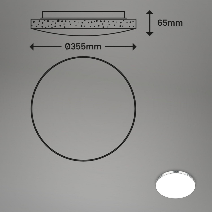 Briloner 3679-018 - LED RGB Plafoniera dimmerabile da bagno MAGA LED/18,5W/230V 3000-6500K diametro 35,5 cm + telecomando