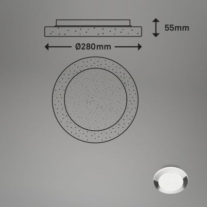 Briloner 3693-018 - Plafoniera LED da bagno LED/15W/230V IP44 4000K diametro 28 cm