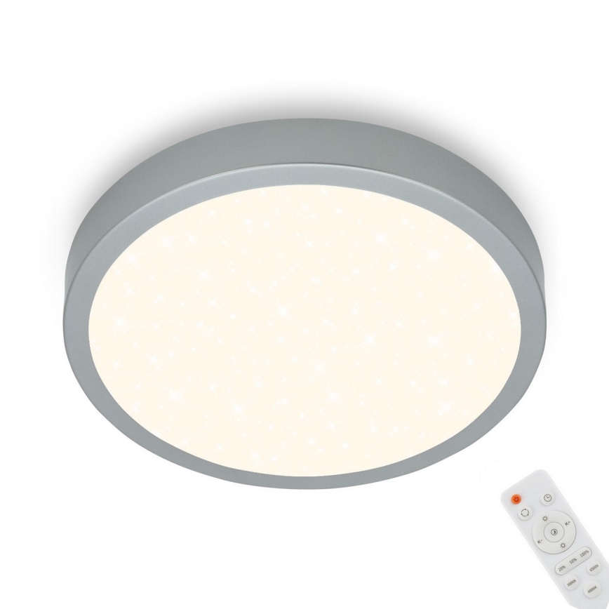 Briloner 3701-014 - Plafoniera LED dimmerabile RUNA LED/18W/230V 2700-6500K argento + telecomando