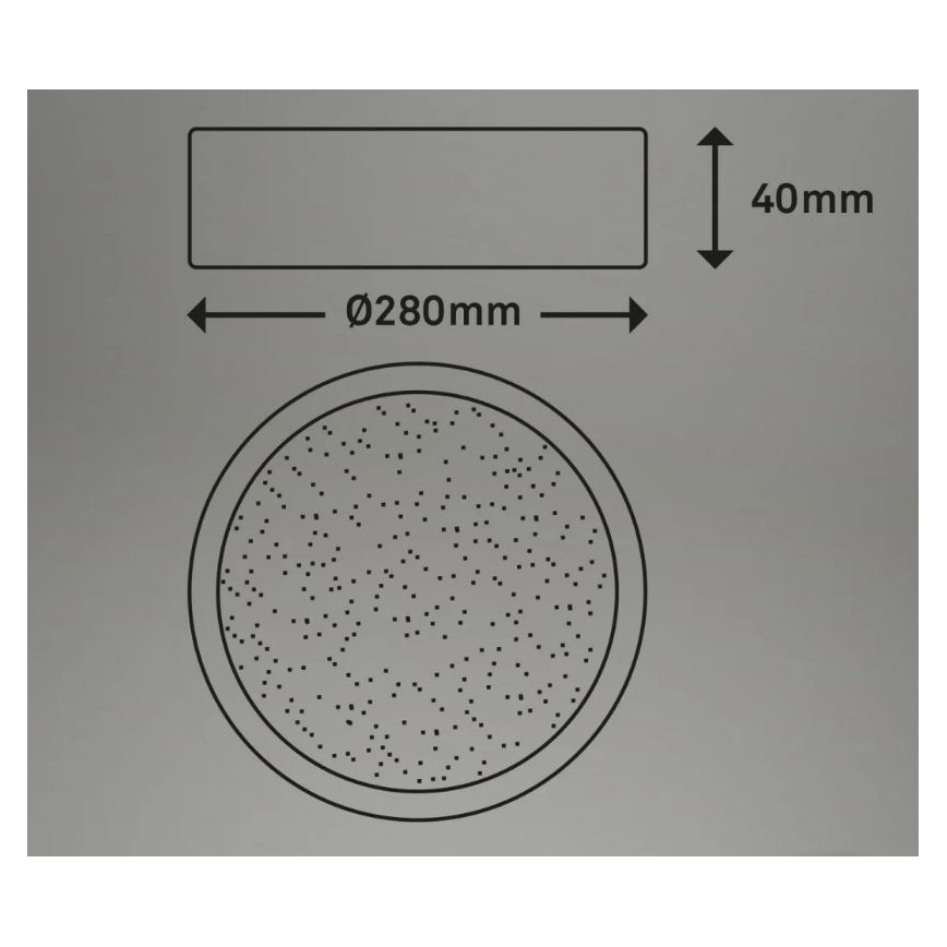 Briloner 3701-015 - Plafoniera LED dimmerabile RUNA LED/18W/230V 2700-6500K + telecomando