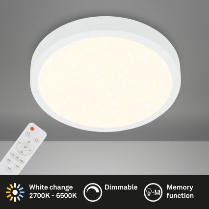 Briloner 3704-016 - Plafoniera LED dimmerabile RUNA LED/22W/230V 2700-6500K bianco + telecomando