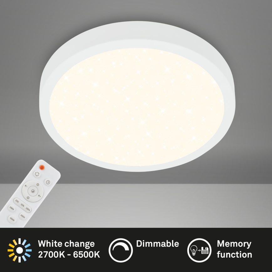 Briloner 3704-016 - Plafoniera LED dimmerabile RUNA LED/22W/230V 2700-6500K bianco + telecomando