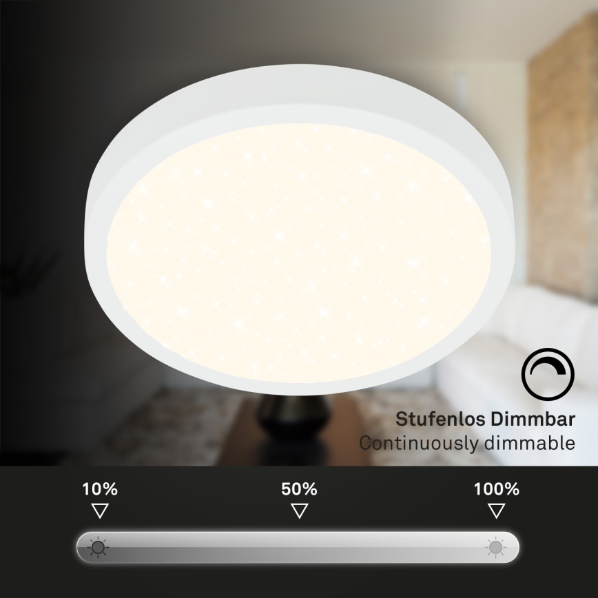 Briloner 3704-016 - Plafoniera LED dimmerabile RUNA LED/22W/230V 2700-6500K bianco + telecomando