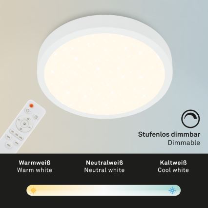 Briloner 3704-016 - Plafoniera LED dimmerabile RUNA LED/22W/230V 2700-6500K bianco + telecomando