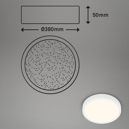 Briloner 3704-016 - Plafoniera LED dimmerabile RUNA LED/22W/230V 2700-6500K bianco + telecomando