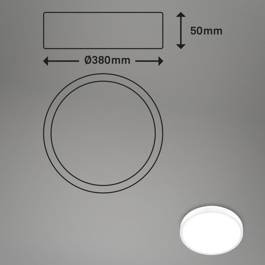 Briloner 3709-016 - Plafoniera dimmerabile RGBW LED/22W/230V 4000K diametro 38 cm bianco + telecomando