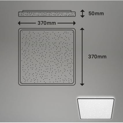 Briloner 3749-415 - Plafoniera LED LINO LED/24W/230V nero