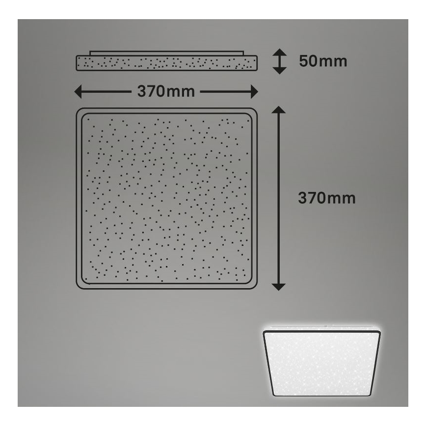 Briloner 3749-415 - Plafoniera LED LINO LED/24W/230V nero