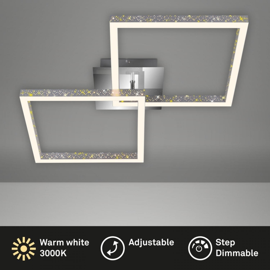 Briloner 3751-019 - Plafoniera LED dimmerabile FRAME LED/20W/230V cromo lucido