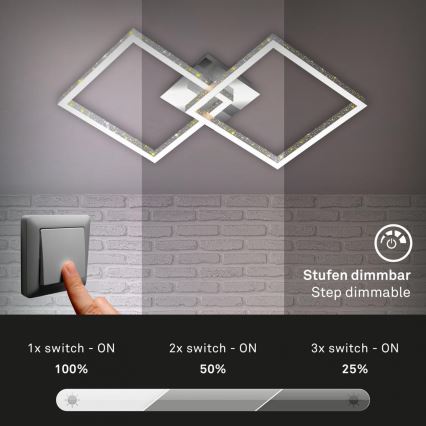 Briloner 3751-019 - Plafoniera LED dimmerabile FRAME LED/20W/230V cromo lucido