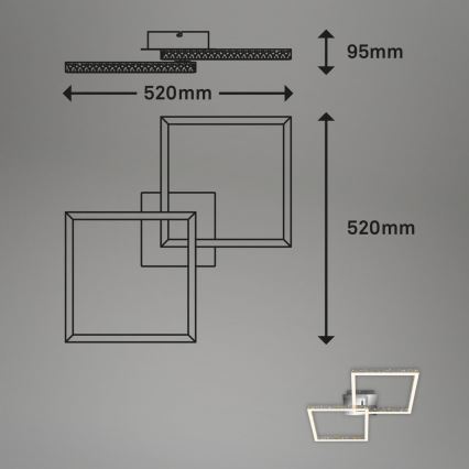 Briloner 3751-019 - Plafoniera LED dimmerabile FRAME LED/20W/230V cromo lucido