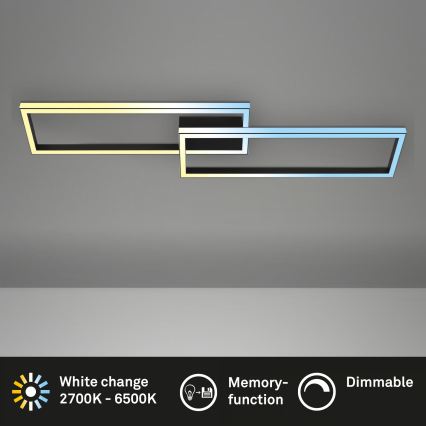 Briloner 3761015 - Plafoniera LED dimmerabile LED/45W/230V 2700-6500K nero + telecomando