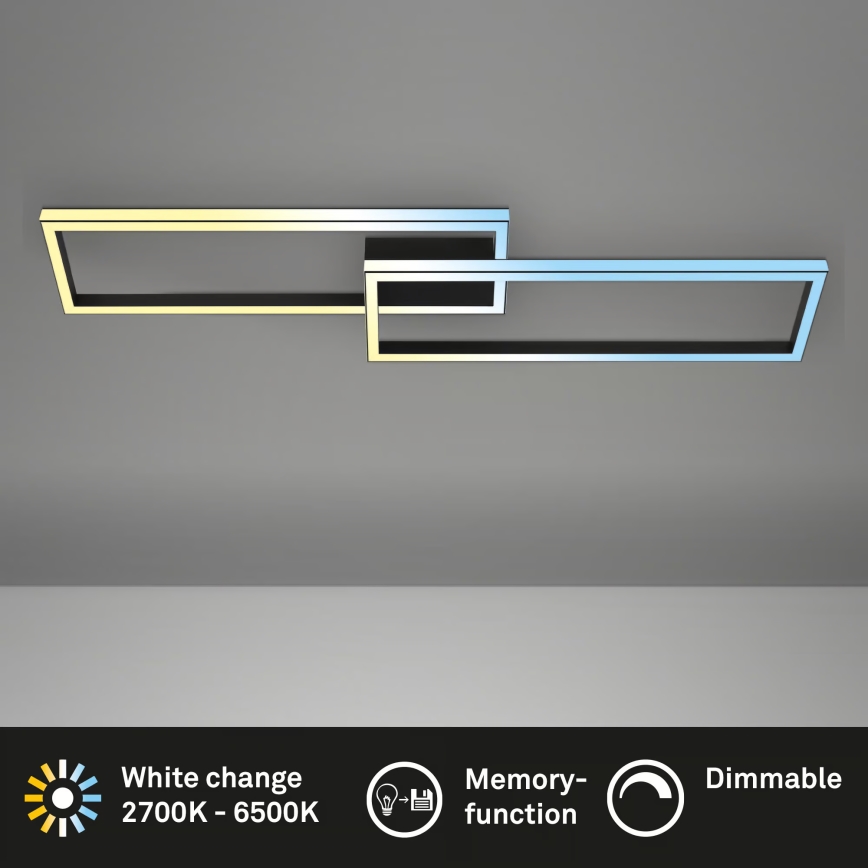 Briloner 3761015 - Plafoniera LED dimmerabile LED/45W/230V 2700-6500K nero + telecomando