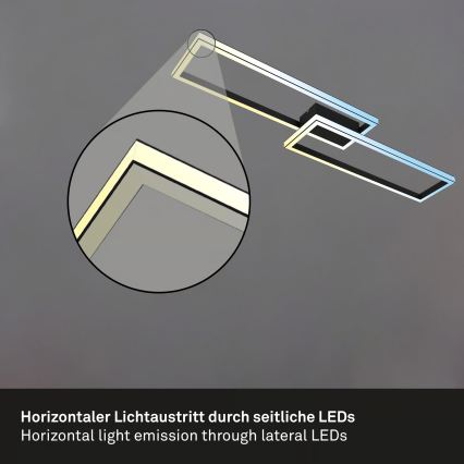 Briloner 3761015 - Plafoniera LED dimmerabile LED/45W/230V 2700-6500K nero + telecomando