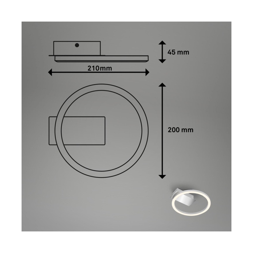 Briloner 3778-014 - Plafoniera LED FRAME LED/5W/230V Ø 20 cm cromo opaco