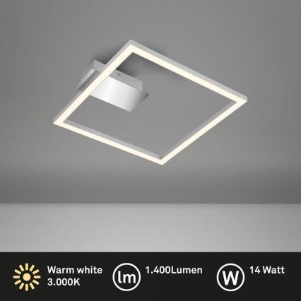 Briloner 3780-014 - Plafoniera LED FRAME LED/14W/230V 26,5x25 cm cromo satinato