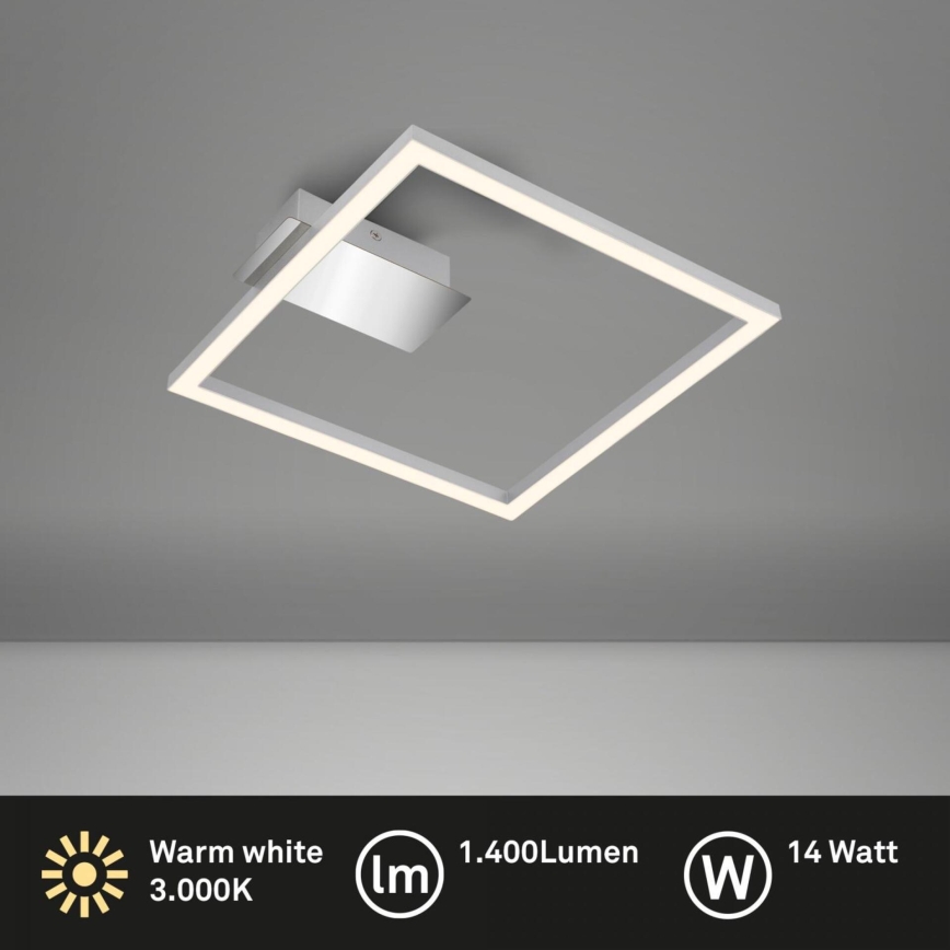 Briloner 3780-014 - Plafoniera LED FRAME LED/14W/230V 26,5x25 cm cromo satinato
