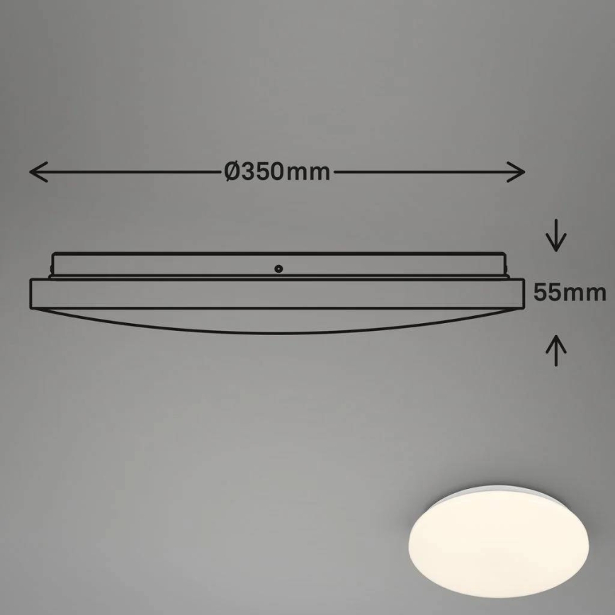 Briloner 3828-016 - Plafoniera da bagno a LED con sensore di movimento WALK LED/24W/230V IP54 Ø 35 cm bianca