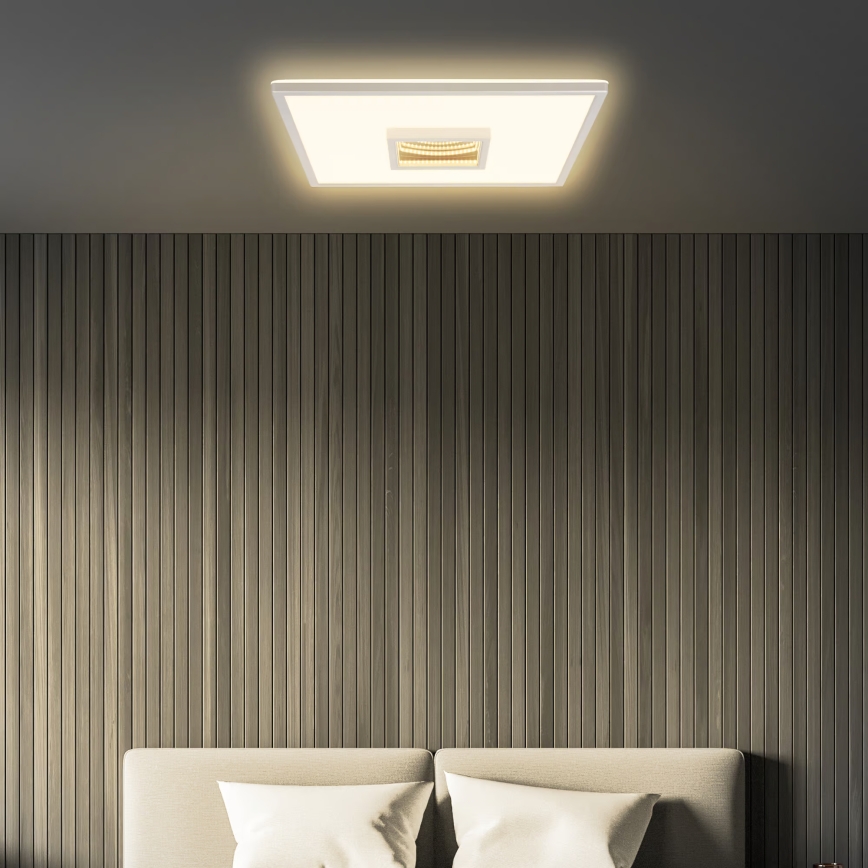 Briloner 3848014 - Plafoniera LED TORO LED/18W/230V 42x42 cm cromo satinato