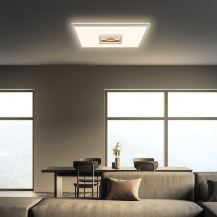 Briloner 3848014 - Plafoniera LED TORO LED/18W/230V 42x42 cm cromo satinato