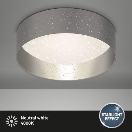 Briloner 3882-014 - Plafoniera LED MAILA STARRY LED/18W/230V grigio/argento