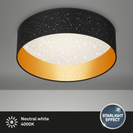 Briloner 3882-015 - Plafoniera LED MAILA STARRY LED/18W/230V nero/oro