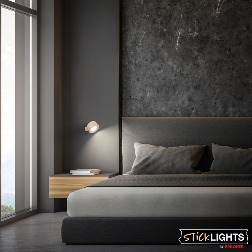 Briloner 3896011 - Lampada da parete ricaricabile dimmerabile a LED TARI LED/1,6W/5V 1500 mAh beige