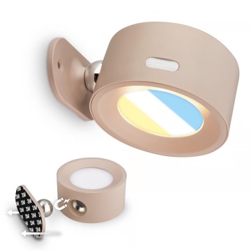Briloner 3896011 - Lampada da parete ricaricabile dimmerabile a LED TARI LED/1,6W/5V 1500 mAh beige
