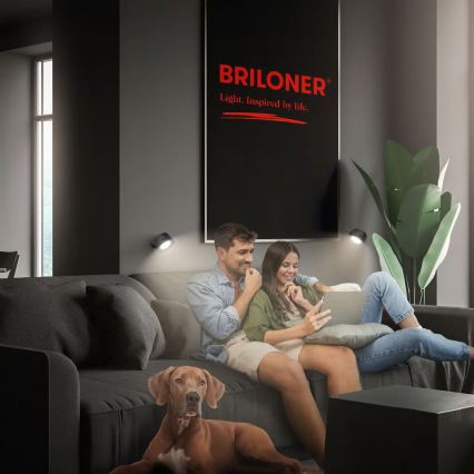 Briloner 3896015 - Lampada da parete ricaricabile a LED dimmerabile TARI LED/1,6W/5V 1500 mAh nera