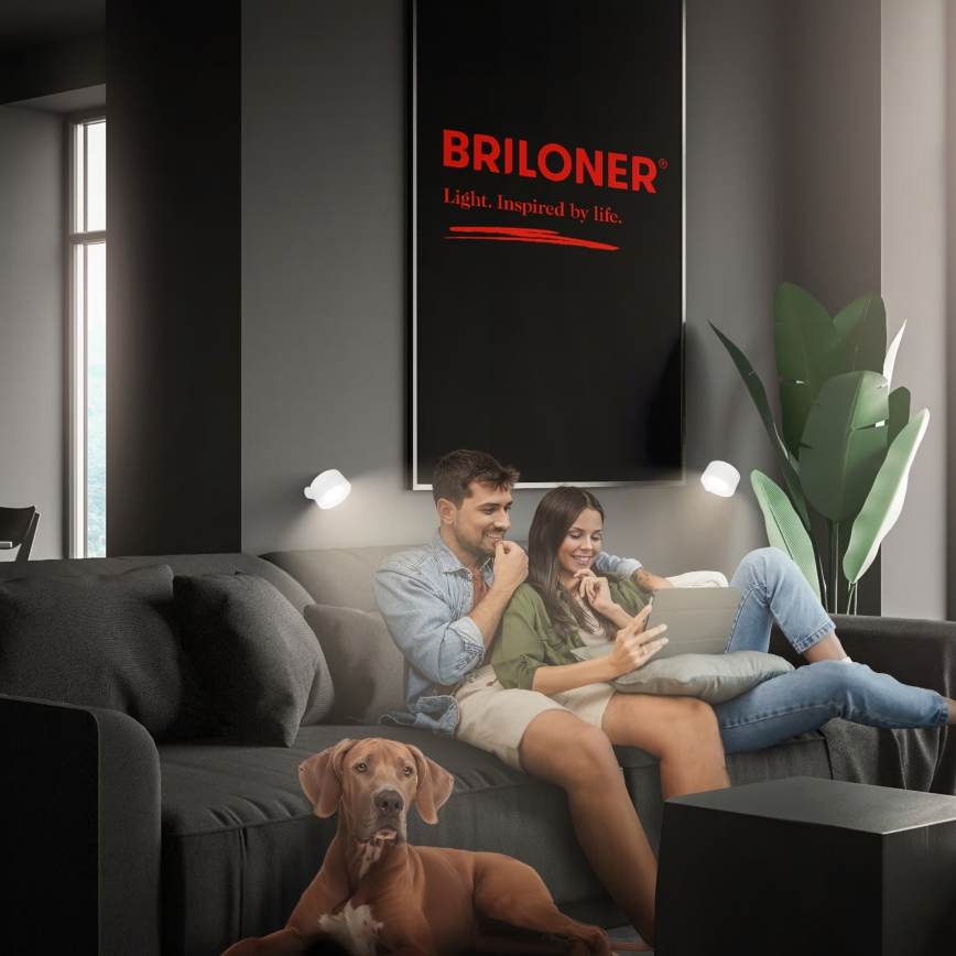 Briloner 3896016 - Lampada da parete ricaricabile dimmerabile TARI LED/1,6W/5V 1500 mAh bianca