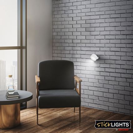 Briloner 3896016 - Lampada da parete ricaricabile dimmerabile TARI LED/1,6W/5V 1500 mAh bianca