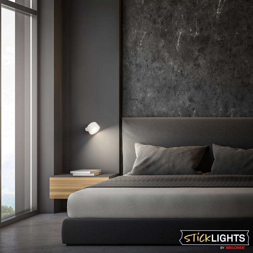 Briloner 3896016 - Lampada da parete ricaricabile LED dimmerabile TARI LED/1,6W/5V 1500 mAh bianca