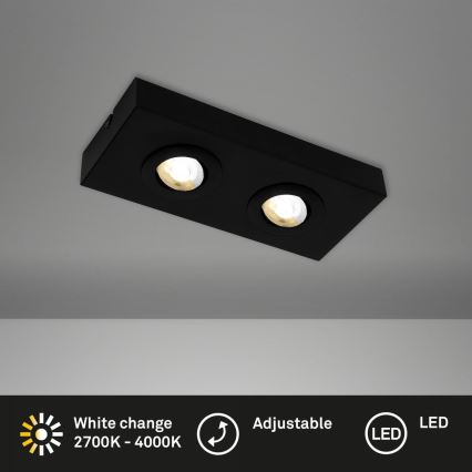 Briloner 3996025 - Faretto LED CTS 2xLED/4W/230V 2700/4000K nero