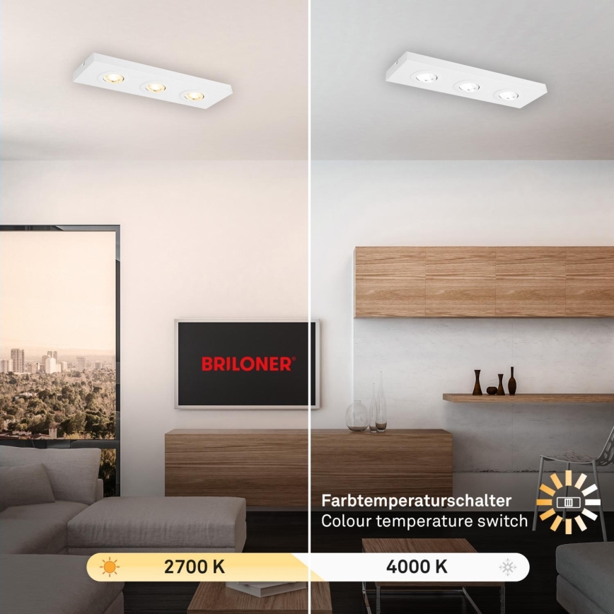 Briloner 3996036 - Faretto LED CTS 3xLED/4W/230V 2700/4000K bianco