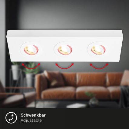 Briloner 3996036 - Faretto LED CTS 3xLED/4W/230V 2700/4000K bianco