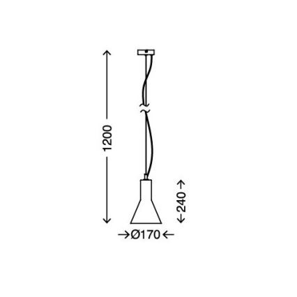 Briloner 4002-011 - Lampadario a sospensione con filo CALICE 1xE27/40W/230V