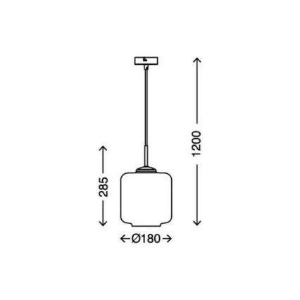 Briloner 4011-014 - Lampadario a sospensione con filo 1xE27/40W/230V