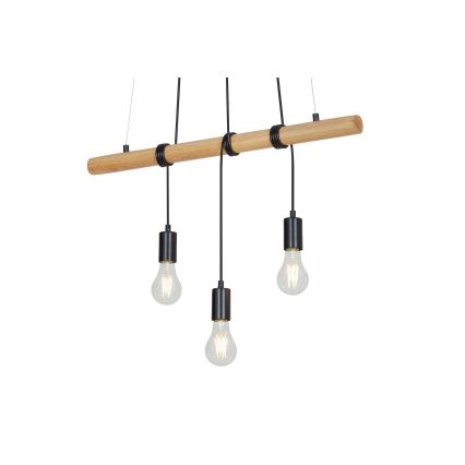 Briloner 4015035 - Lampadario a sospensione con filo 3xE27/25W/230V albero di caucciù