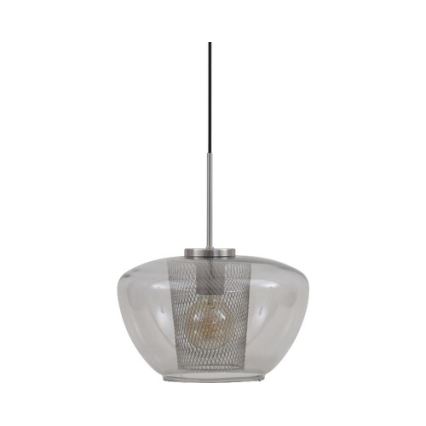 Briloner 4016-014 - Lampada a sospensione con cavo SEVENTIES 1xE27/40W/230V grigio fumé