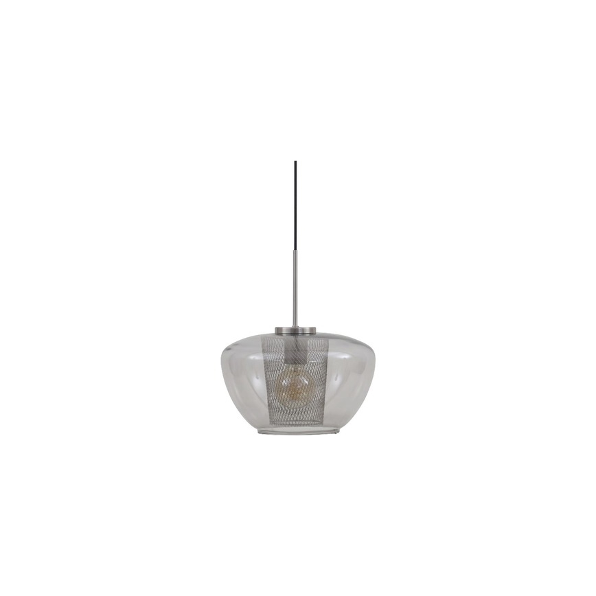 Briloner 4016-014 - Lampada a sospensione con cavo SEVENTIES 1xE27/40W/230V grigio fumé