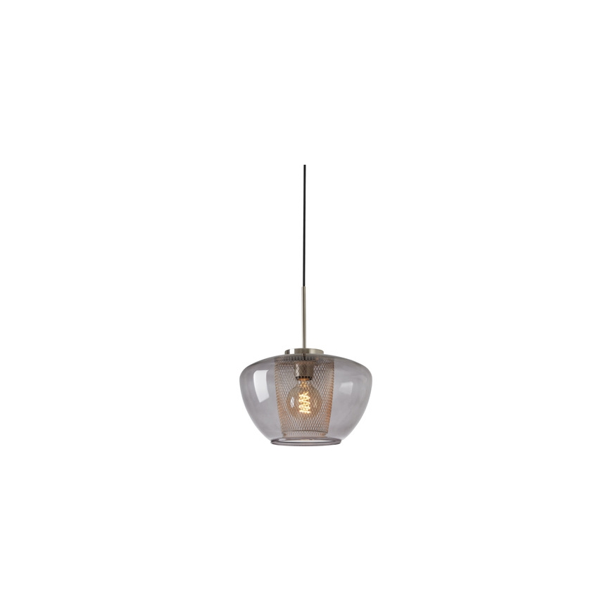 Briloner 4016-014 - Lampada a sospensione con cavo SEVENTIES 1xE27/40W/230V grigio fumé