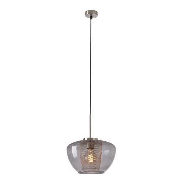 Briloner 4016-014 - Lampadario a sospensione con cavo SEVENTIES 1xE27/40W/230V grigio fumé