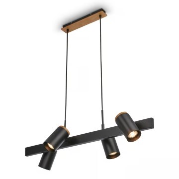 Briloner 4059045 - Lampadario a cavo ERA 4xGU10/10W/230V nero