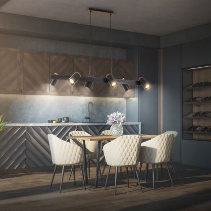 Briloner 4059065 - Lampadario sospeso ERA 6xGU10/10W/230V nero