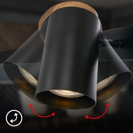 Briloner 4059065 - Lampadario sospeso ERA 6xGU10/10W/230V nero