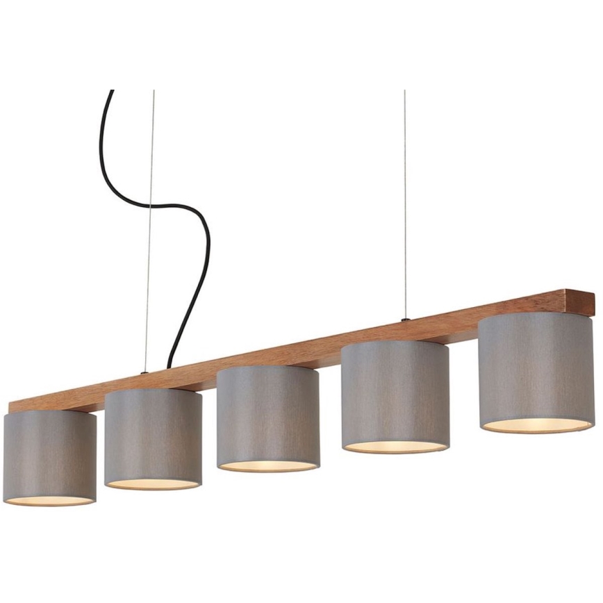 Briloner 4075-054 - Lampadario a sospensione su cavo RHON 5xE14/25W/230V