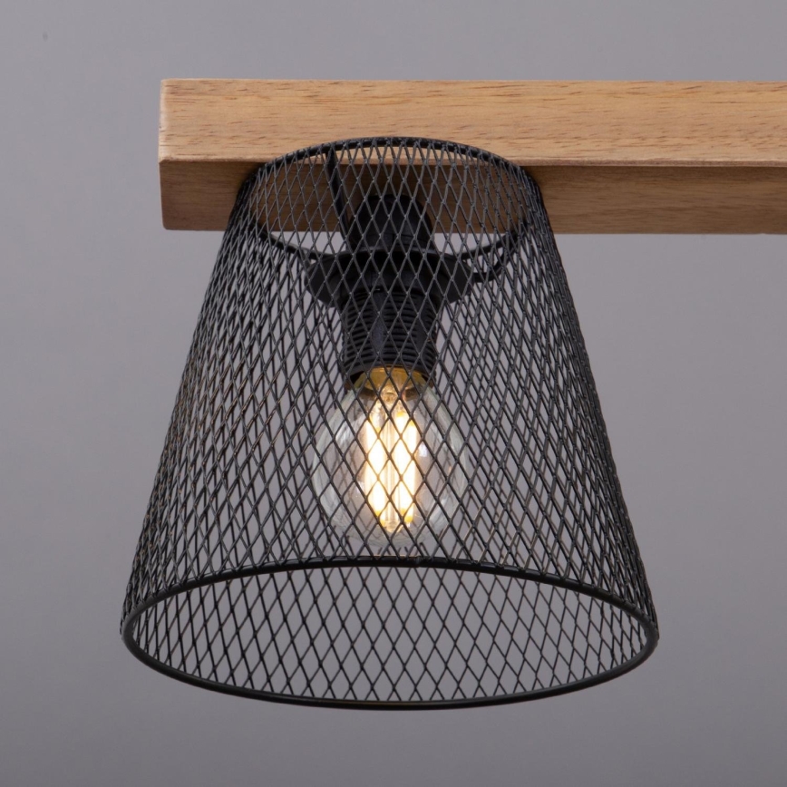 Briloner 4077-035 - Lampadario a sospensione con filo WOOD & STYLE 3xE14/25W/230V albero di caucciù