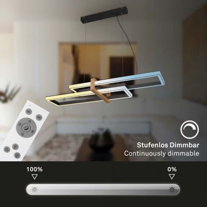 Briloner 4768015 - Lampada a sospensione dimmerabile su cavo LED/44W/230V 2700-6500K + telecomando