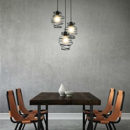 Briloner 4870-035 - Lampada a sospensione con cavo 3xE27/60W/230V